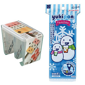 Combo khuôn làm kem 3 chiếc nhựa trong + khay đá hình người tuyết nội địa Nhật Bản