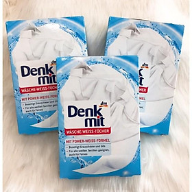 Giấy Giặt Tẩy Trắng Quần Áo Denkmit 20 Miếng, Tẩy Trắng An Toàn, Nhập Đức