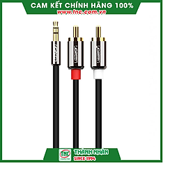 Cáp Audio 3.5mm ra 2 đầu RCA dài 5m cao cấp Ugreen 10591-Hàng chính hãng