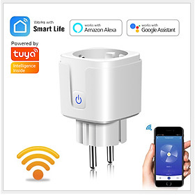 Mua Ổ Cắm Wifi Điều Khiển Từ Xa 15A  dùng phần mềm TUYA  SMART LIFE công tắc điều khiển từ xa wifi