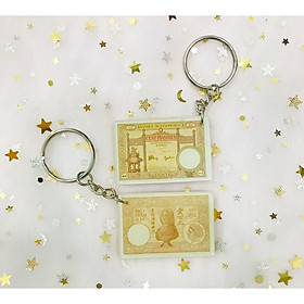 MÓC KHÓA HÌNH TIỀN XƯA - Tờ tiền 100 Đỉnh Lư Đông Dương thời Pháp