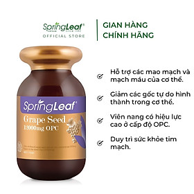 Viên uống tinh chất hạt nho giúp làm đẹp da SpringLeaf Grape Seed 12000mg OPC 180 viên
