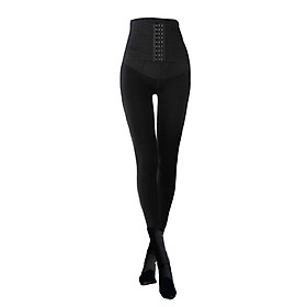 Women Winter Tights Pantyhose Elastic Warm Leggings for Cold Weather Boot Lady - Black
