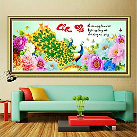 Mua Tranh đính đá Cha mẹ 105x50cm - chưa đính LV166