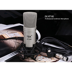 Micro thu âm ISK AT100 - Mic thu âm cao cấp hỗ trợ livestream, karaoke online - Sử dụng được trực tiếp với máy tính - Tương thích mọi loại soundcard - Lọc âm, chống ồn, chống nhiễu cực tốt - Giao màu ngẫu nhiên - Hàng nhập khẩu