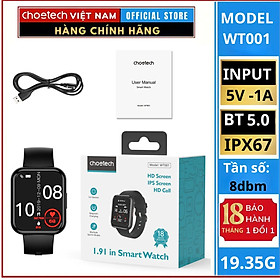 Mua Đồng hồ thông minh Choetech Watch WT001– Hàng chính hãng