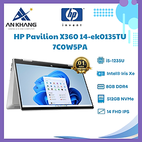 Mua Laptop HP Pavilion X360 14-ek0135TU 7C0W5PA (Core i5-1235U | 8GB | 512GB | Intel Iris Xe | 14 inch FHD | Cảm ứng | Win 11 | Bạc) - Hàng Chính Hãng