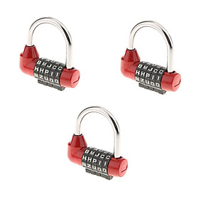 3Pcs Resettable Word Combo Lock Padlock Metal and Plated Steel Material for School, Employee, Gym or Sports Locker, Case, Toolbox, Fence, Hasp Cabinet and Storage