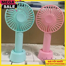 Mua Quạt Mini Tích Điện Cầm Tay Có Đế Để Bàn - Giao Hàng Toàn Quốc