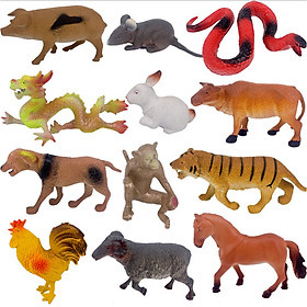 Bộ đồ chơi mô hình động vật 12 con giáp size lớn