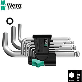 Mua Bộ lục giác bi ngắn màu trắng 950/9 Hex-Plus 3 L-key set  metric  chrome-plated Wera 05133163001