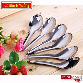 Mua Bộ 6 muỗng bầu ăn canh INOX (cán ngắn-hàng VN XUẤT NHẬP KHẨU )