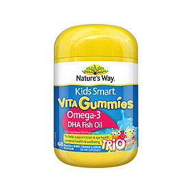 Australia NATURE’S WAY KIDS SMART VITA GUMMIES OMEGA-3 FISH OIL 60S 60 Gummies