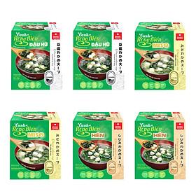 Combo 6 hộp Canh rong biển Asuzac (40g x 6 hộp) - Đủ 5 loại canh rong biển Asuzac