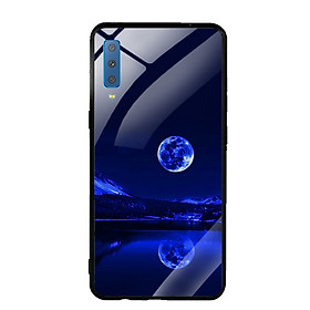 Ốp Lưng Kính Cường Lực cho điện thoại Samsung Galaxy A7 2018 - 0269 MOON02 - Hàng Chính Hãng