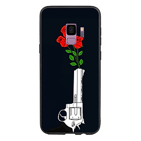 Ốp lưng viền TPU cho điện thoại Samsung Galaxy S9 - Rose 07