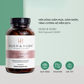Viên Uống Giảm Mụn HUSH & HUSH SkinCapsule Clear+ [Hộp 60 Viên]
