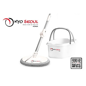 Mua BỘ CÂY LAU NHÀ 360 - KYOSEOUL - BN1905 HÀN QUỐC  SẠCH GẤP 5 LẦN VỚI SÀN GẠCH VÀ SÀN GỖ  TỰ VẮT  3 MIẾNG VẢI LAU