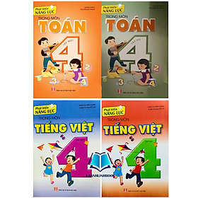 Sách - Combo 4 cuốn Phát Triển Năng Lực Trong Môn Toán + Tiếng Việt Lớp 4