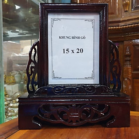 Khung hình thờ gỗ xà cừ 15×20