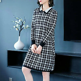 ĐẦM SUÔNG LEN NỮ HỌA TIẾT CAO CẤP