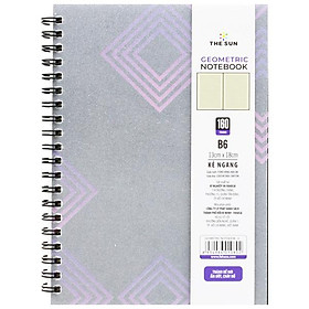 Sổ Lò Xo Bìa Cứng Geometric B6 - Kẻ Ngang - 160 Trang 80gsm - The Sun 04