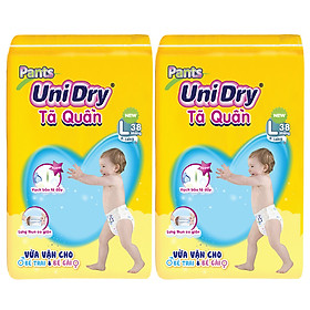 Combo 2 Tã Quần UniDry Gói Đại L38 (38 Miếng)