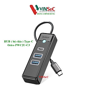Mua HUB Type C ra 1 cổng TYPE C + 2 Cổng USB 3.0 Orico PWC2U-C3 - Hàng Chính Hãng