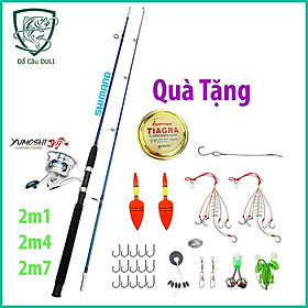 Bộ Cần Câu Máy Shiamno 2 Khúc Đặc + Máy Câu Yumoshi AL