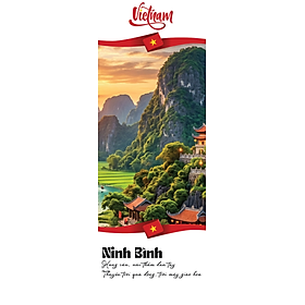 Bookmark Kẹp Sách Giấy Cứng NINH BÌNH - Tiệm Ký Ức Chill - Phụ Kiện Đánh Dấu Trang Sách Quà Tặng