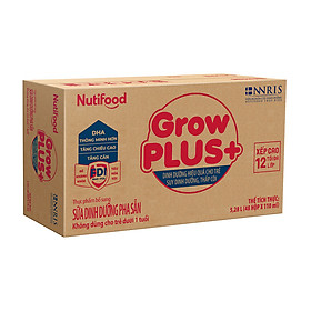 Thùng Sữa Bột Pha Sẵn Nutifood GrowPLUS+ Suy Dinh Dưỡng - Tăng Cân