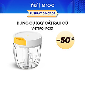 Mua Dụng Cụ Xay Cắt Tỏi Ớt 5 Lưỡi Dao Bằng Tay 900ml Quick Chopper Eroc V-KT-90-PC01 - Hàng Chính Hãng