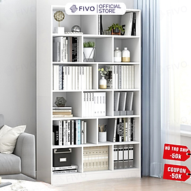 Mua Giá Kệ Sách Để Sàn 5 Tầng Gỗ Cao Cấp Màu Trắng FIVO Mã FB70 Gỗ MDF Phủ Melamine Chống Thấm Bề Mặt Phù Hợp Với Nhiều Không Gian