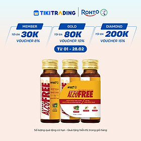 Nước uống giải rượu, thải độc gan Alcofree lốc 3 chai x 50ml