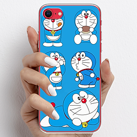 Ốp lưng cho iPhone SE (2020, 2022) nhựa TPU mẫu Doraemon ham ăn