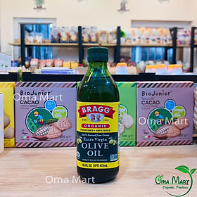 Dầu oliu  Olive Extra Virgin  Hữu Cơ Bragg 473ml