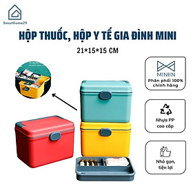 Hộp thuốc gia đình mini thông minh, Hộp thuốc y tế tiện lợi nhựa PP - Hàng chính hãng MINIIN (Giao màu ngẫu nhiên)