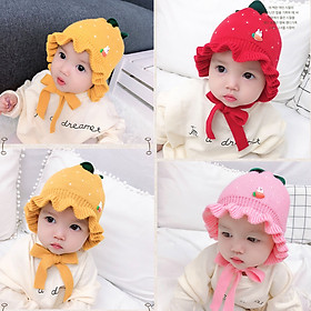 Mũ len cho bé gái Easy Baby kiểu dáng dễ thương nhiều màu cho bé từ 0-12 tháng (H-555G)