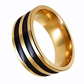 Fashion Jewelry Punk Men's Stripe Finger Band  Stainless Steel