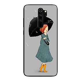 Ốp Lưng in cho Xiaomi Redmi Note 8 Pro Mẫu Cô Gái Che Ô - Hàng Chính Hãng