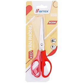 Kéo Văn Phòng 167 mm - Bitex SC04 - Màu Đỏ
