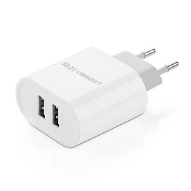 Mua Củ sạc 2 cổng USB 2.0 (1 cổng 5V-1A và 1 cổng tốc độ cao 5V-2.4A) UGREEN CD104 20384 - Hàng Chính Hãng