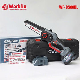 Mua  Có Tự Động Tra Nhớt  Máy Cưa Pin 8 Inch Workfix Cầm Tay - WF-CS08BL - Tốc Độ Cưa 4m/s - Không Chổi Than Cao Cấp - Chân Pin Phổ Thông Pin 15 Cell 21V/6Ah - Bao Hanh Chinh Hag