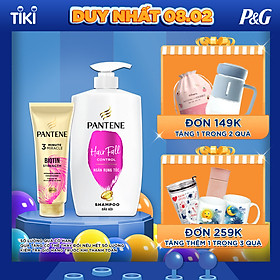 Bộ Đôi Dầu Gội PANTENE Ngăn Rụng Tóc 900ml + Kem Xả Biotin 300ml