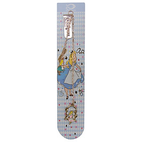 Bookmark Kẹp Sách Kim Loại Phối Charm Hình Alice - Mẫu 3