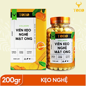 Viên kẹo nghệ mật ong Collagen TORO 200 gram - Chứa Collagen - TORO FARM