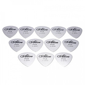 Bộ 12 Pick Gảy Guitar Thép Không Gỉ Alice AP-12S