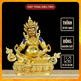 Tượng phật Hoàng Thần Tài Dzambhala tượng mật tông bằng đồng nguyên chất đồ thờ cúng phong thủy