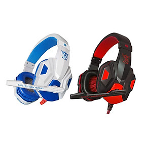 2 X Gaming Headset Over Ear Headphones with Mic LED Light for PC