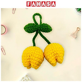 Móc Khoá Len Thủ Công Hoa Tulip - Màu Vàng